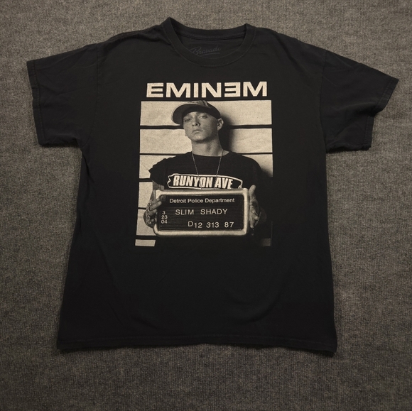Bravado Other - Eminem Slim Shady Mugshot Tee Bravado 2011 Y2K Style Rap T-Shirt Faded‎ Black L